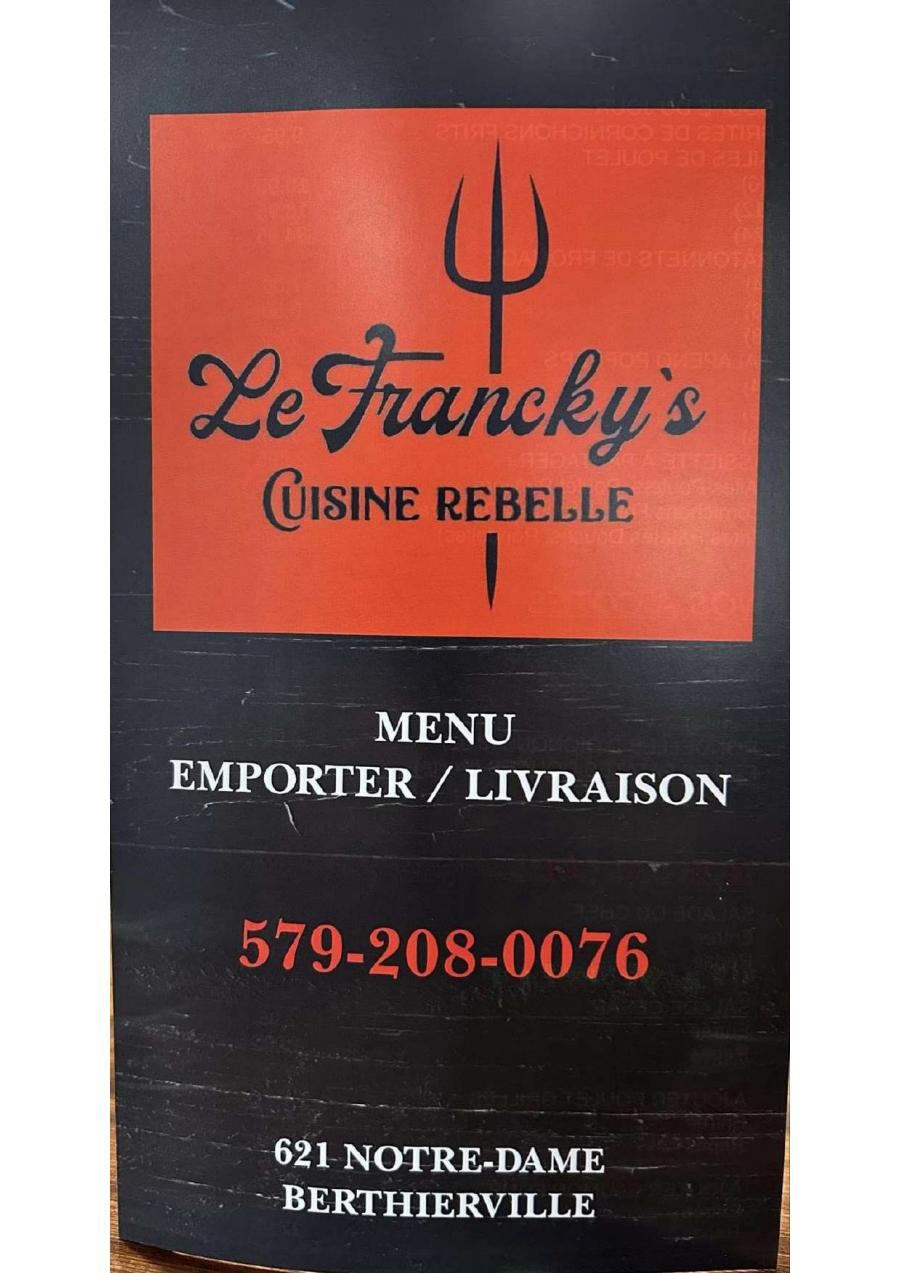 Menu Livraison Le Francky's