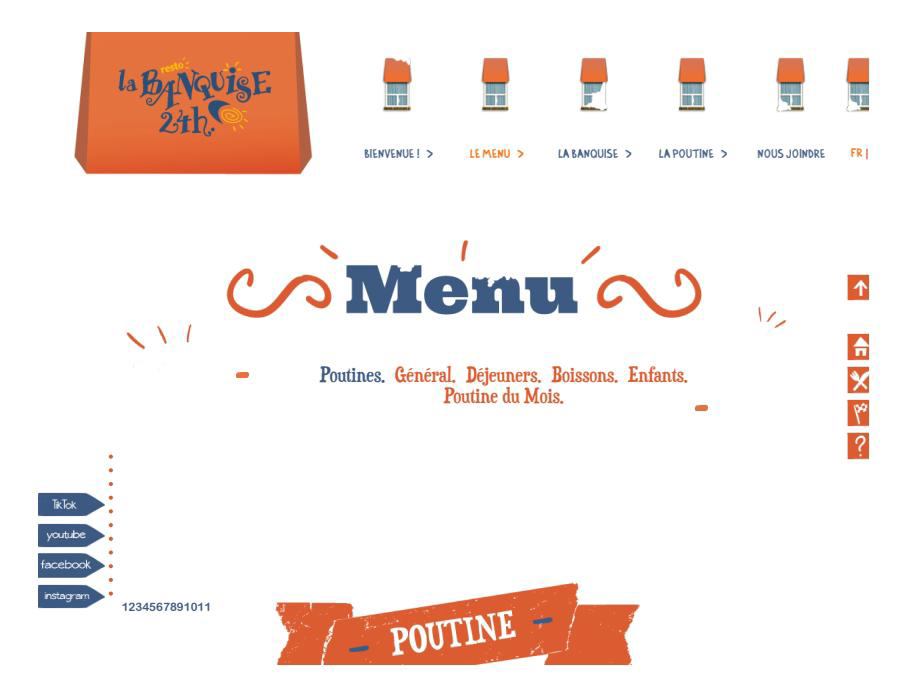 Menu poutine La Banquise