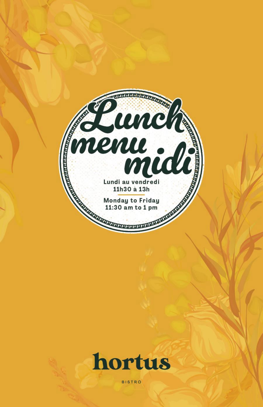 Menu midi Bistro Hortus