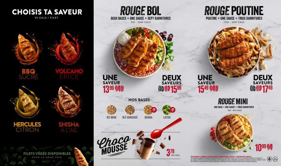 Menu Poulet Rouge