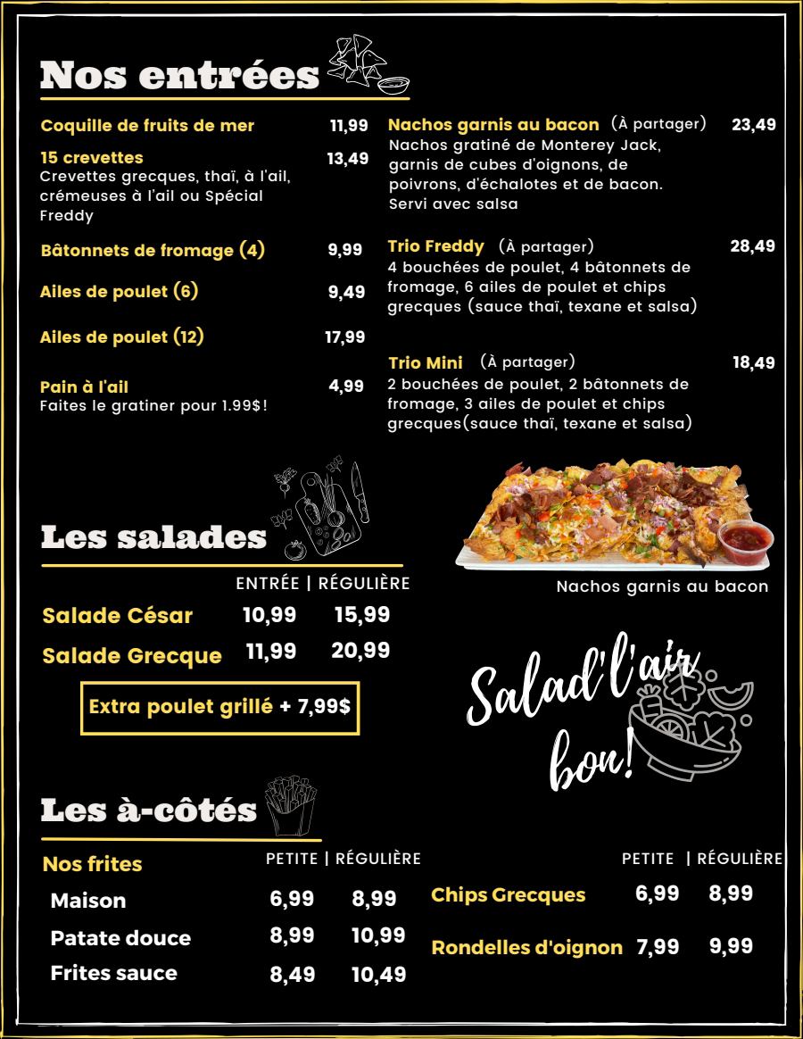 Menu Salle à manger Freddy