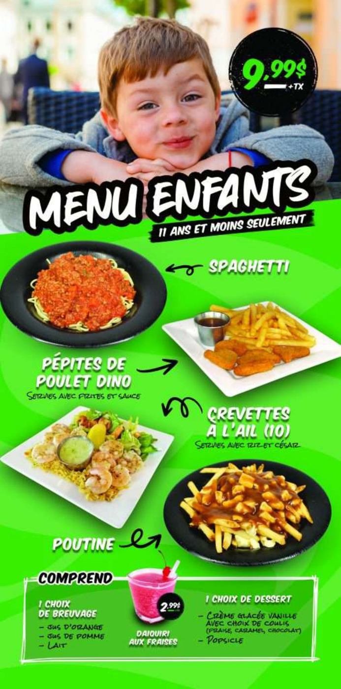 Menu Enfants