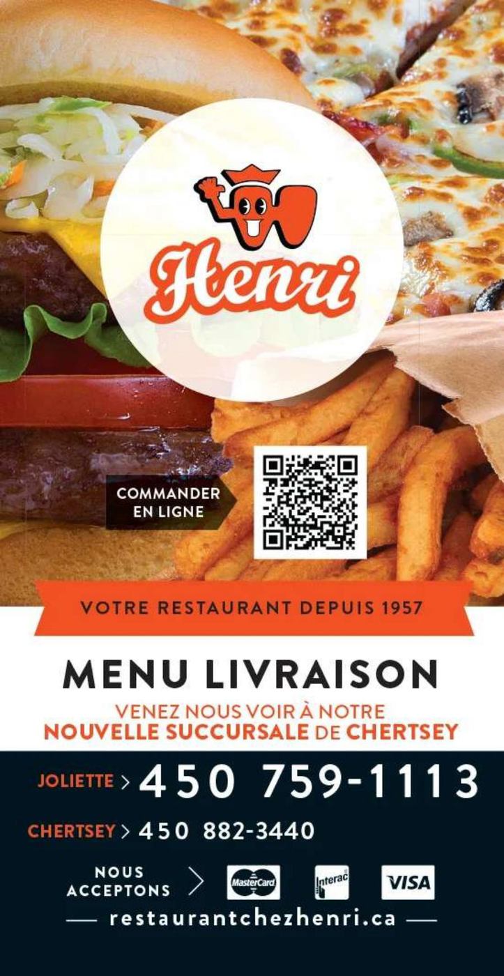 Menu Livraison Chez Henri
