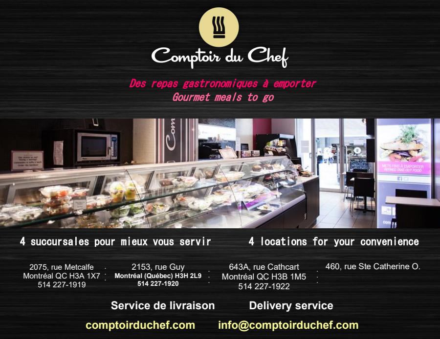 Menu Comptoir du Chef