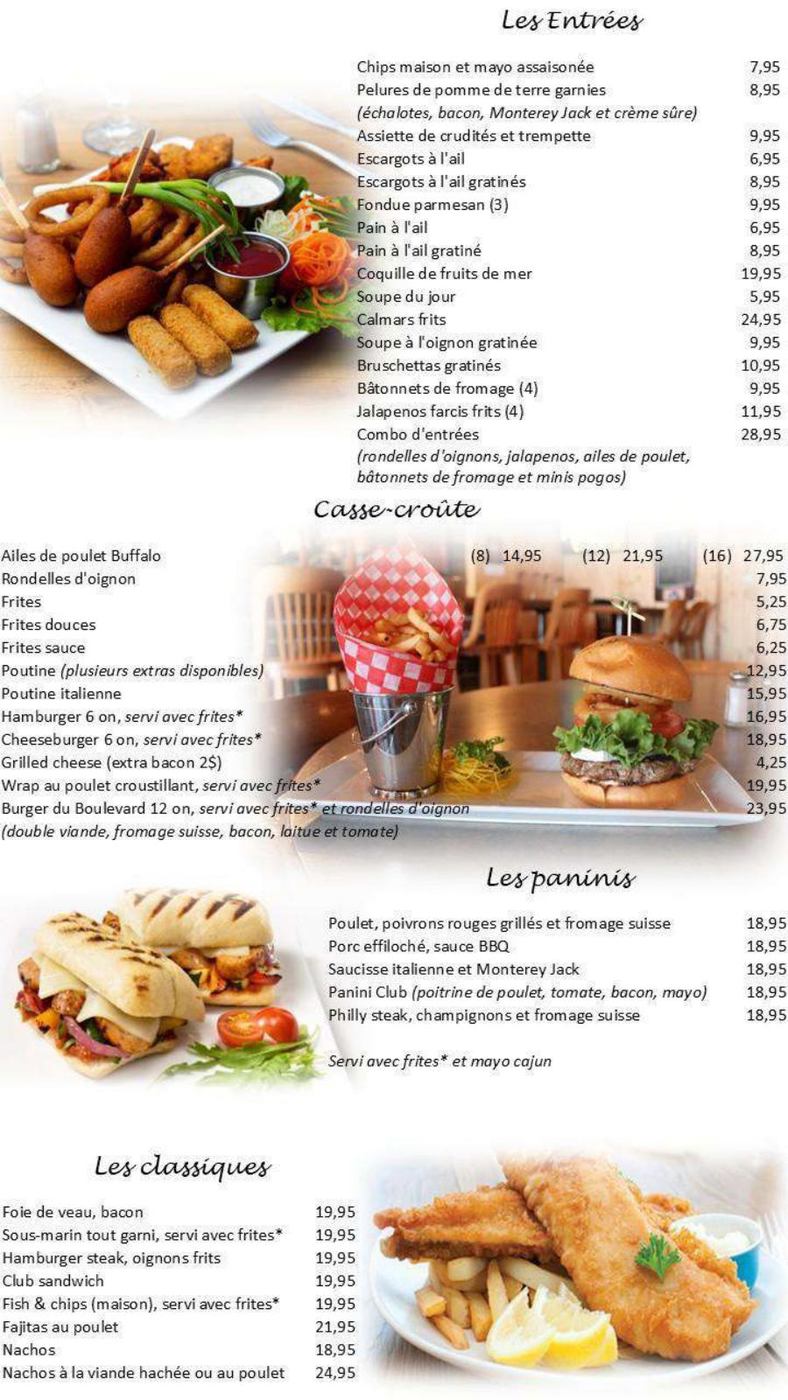 Menu Resto Bar Et Grill Friends