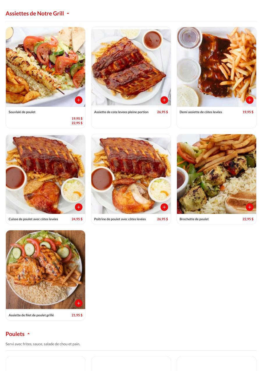 Menu Coq o Bec Sherbrooke