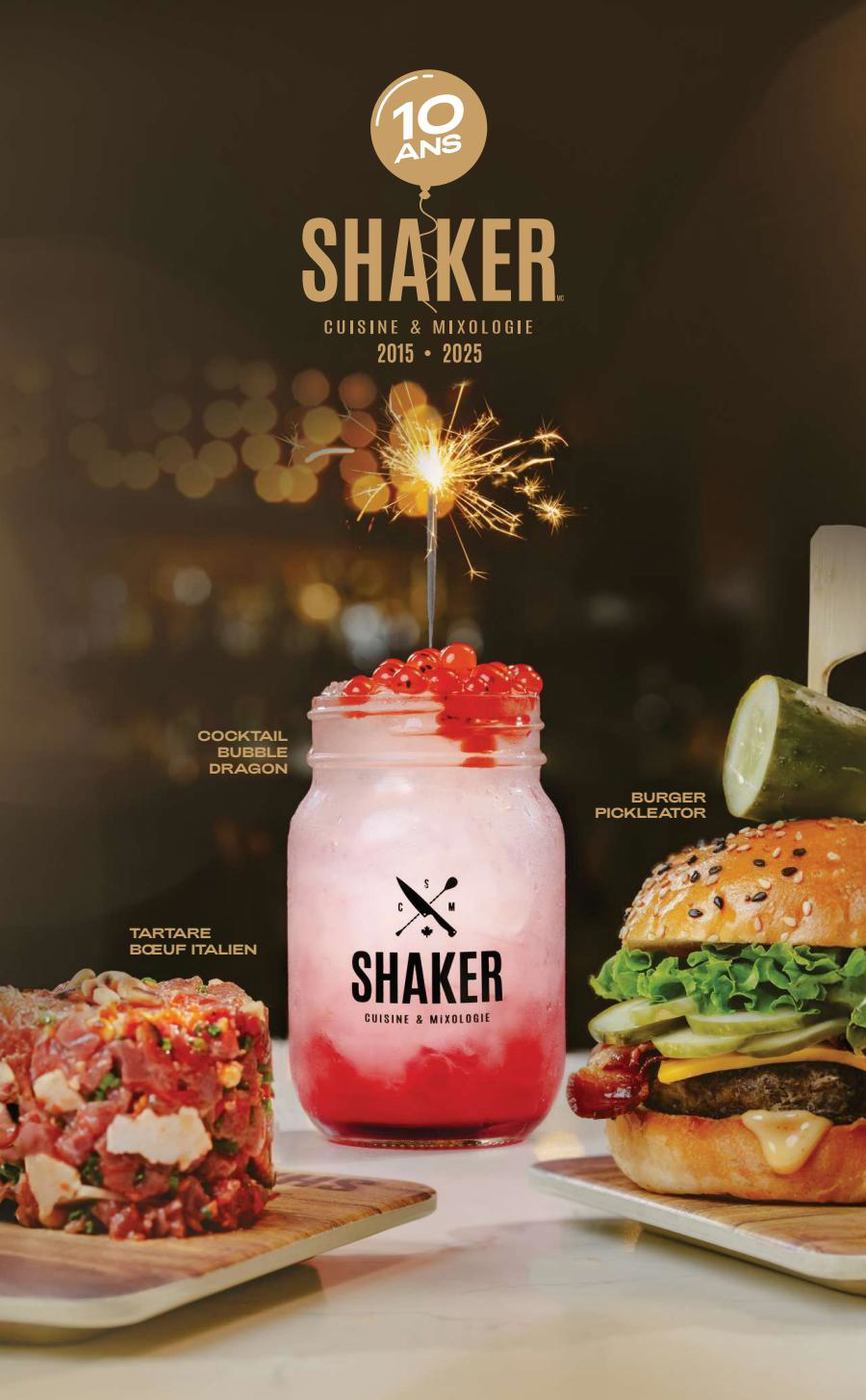 Menu Shaker Nourriture
