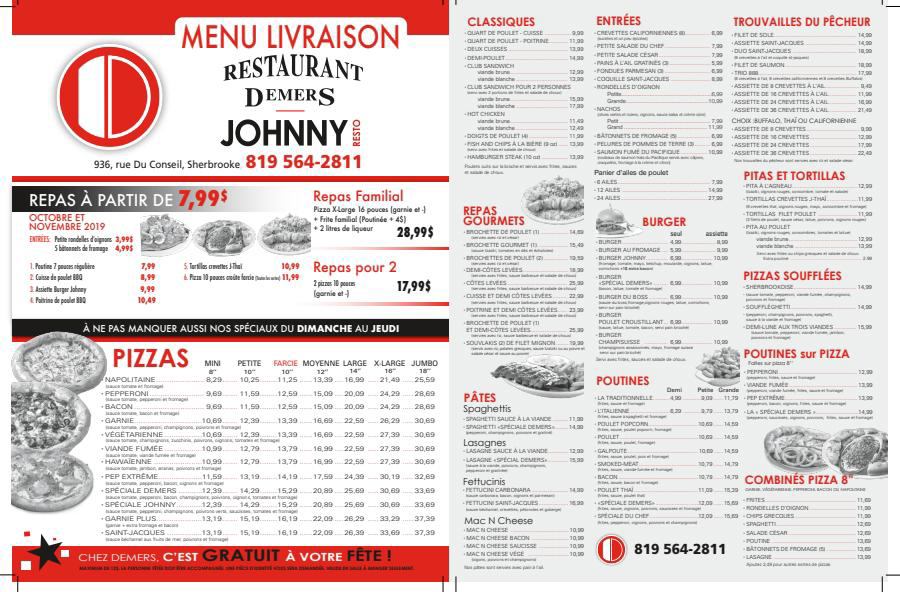 Menu Livraison/Pour emporter