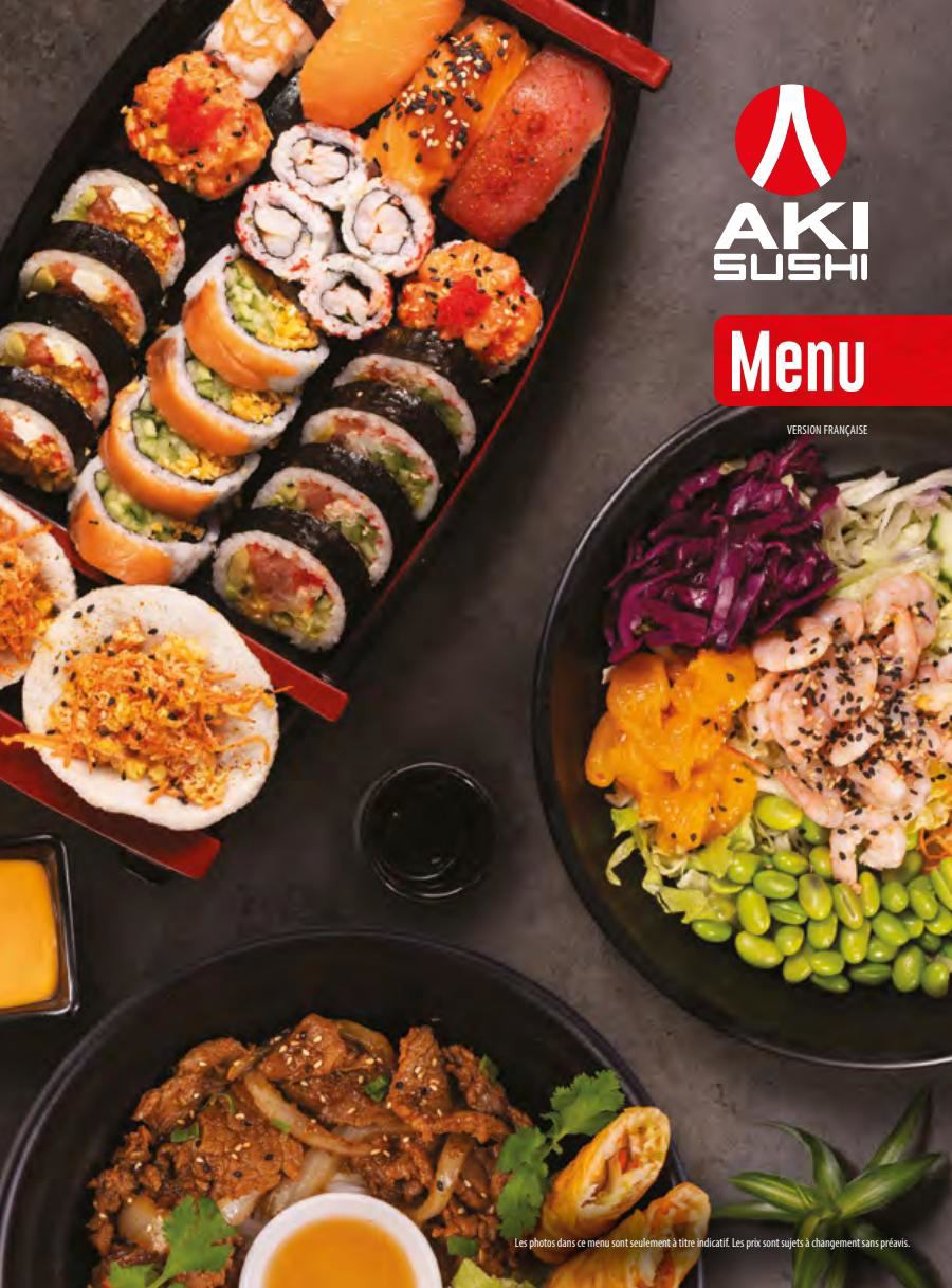 Menu Restaurant Aki Sushi