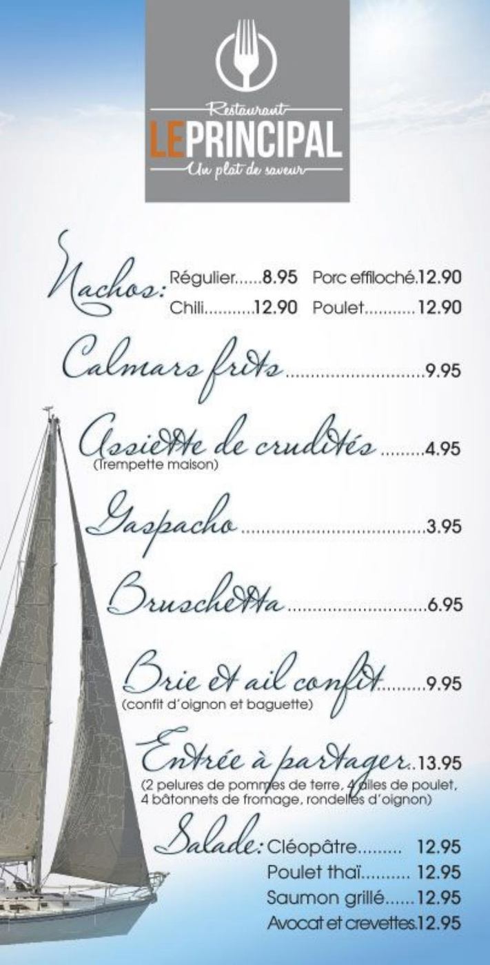 menu terrasse