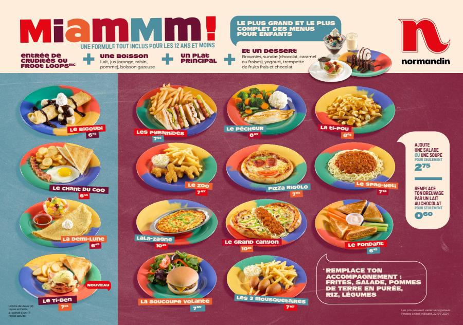 Menu Enfants Normandin