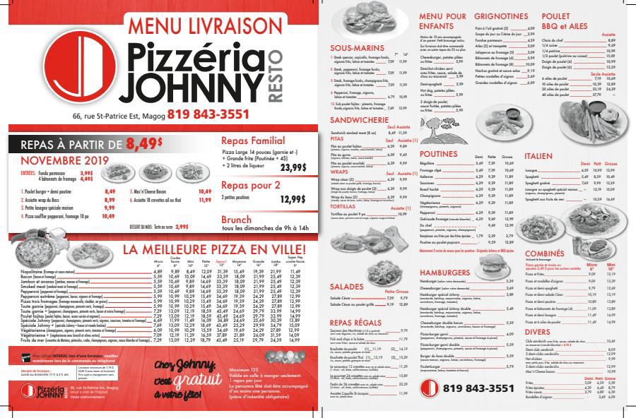 menu livraison
