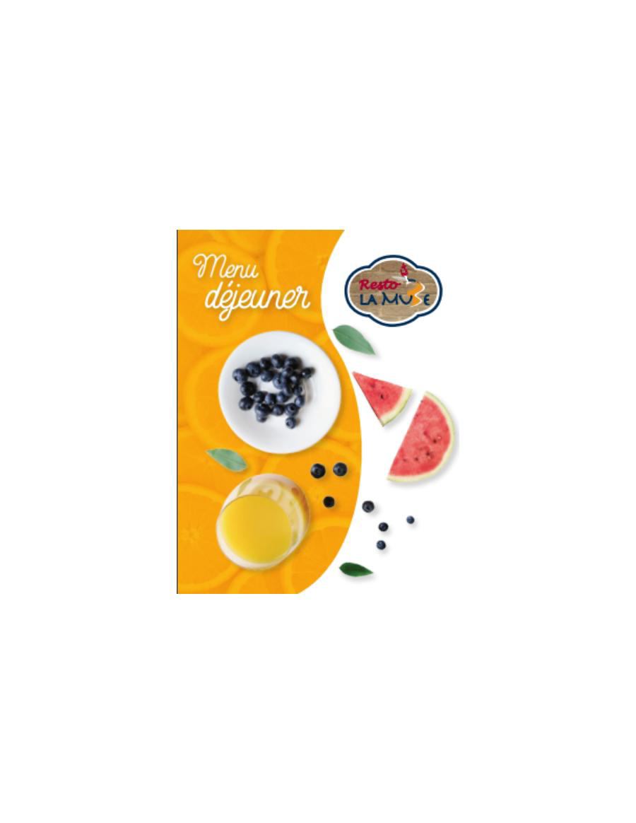 Menu déjeuner