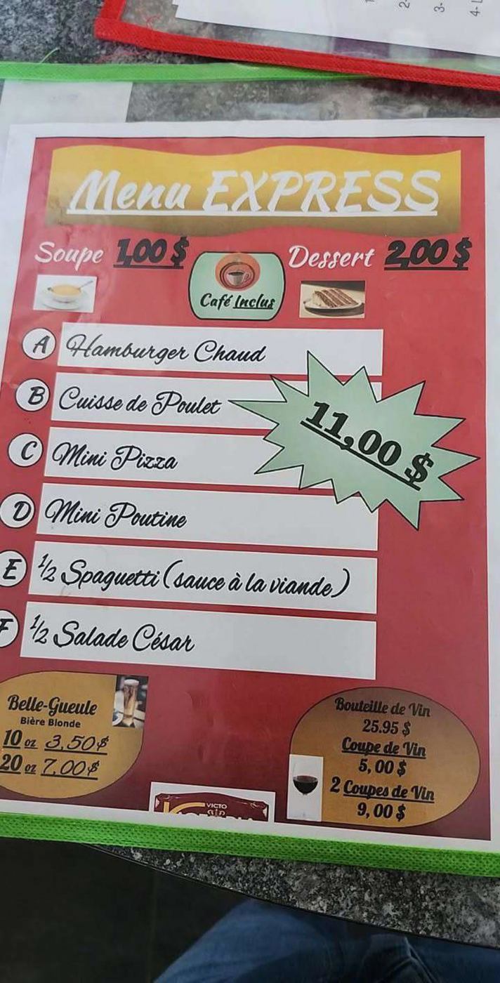 Menu Victo Victoria