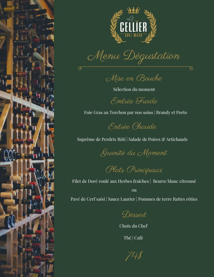 Menu dégustation