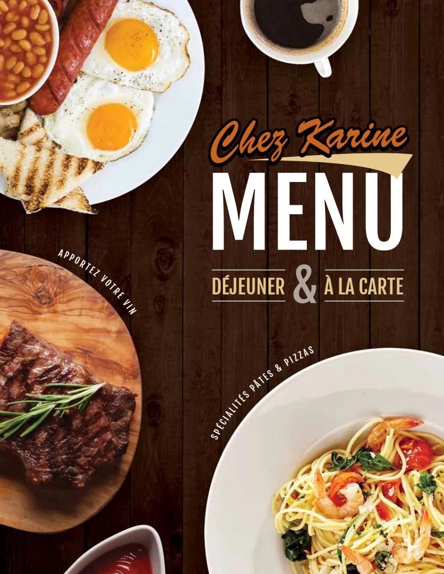 Menu diner & souper