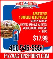 Image promotion Pizza Acton 2 pour 1 Inc
