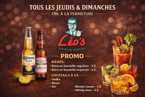 Image promotion Léo's Taproom (Resto-Bar à jeux)