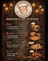 Image promotion Pub au Cochon Fumé