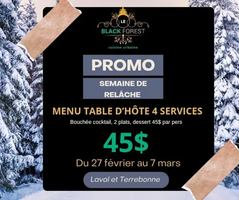 Image promotion Le Black Forest-cuisine urbaine Terrebonne