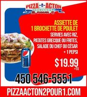 Image promotion Pizza Acton 2 pour 1 Inc