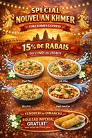Image promotion Khmer Express - restaurant asiatique halal à Laval