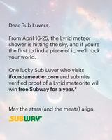 Image promotion Subway