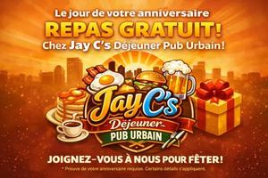 Image promotion Jay C's Déjeuners et Pub Urbain