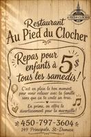 Image promotion Restaurant Au Pied Du Clocher Inc