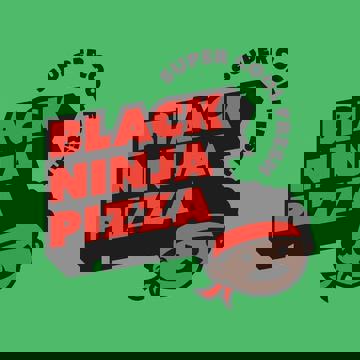 Super Cool Fresh Black Ninja Pizza