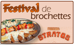 Gagnez un repas pour 4 personnes pendant le Festival de brochettes de Stratos!