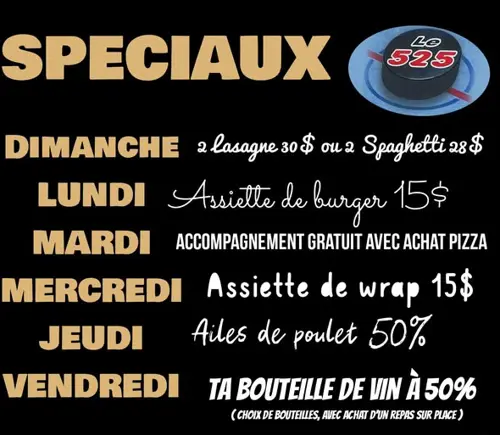 Image promotion Bar Le 525 - Restaurant