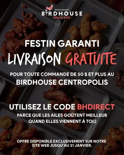 Image promotion Restaurant Birdhouse Wingerie & Bar Centropolis Laval