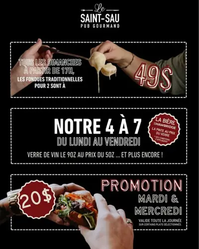 Image promotion Restaurant Le Saint Sau Pub Gourmand