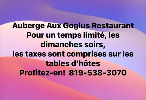 Image promotion Auberge aux Goglus Restaurant
