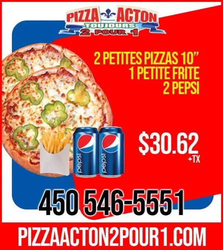 Image promotion Pizza Acton 2 pour 1 Inc
