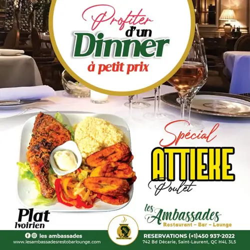 Image promotion Les Ambassades - Resto Bar Lounge Cote-Vertu