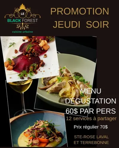 Image promotion Le Black Forest- cuisine urbaine Laval