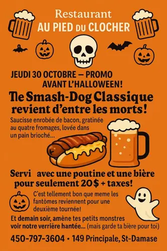 Image promotion Restaurant Au Pied Du Clocher Inc