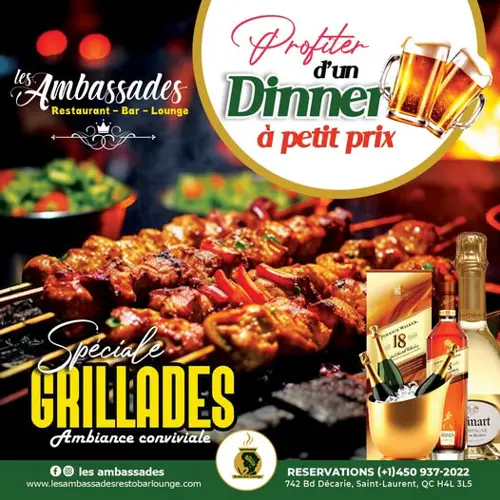 Image promotion Les Ambassades - Resto Bar Lounge Cote-Vertu