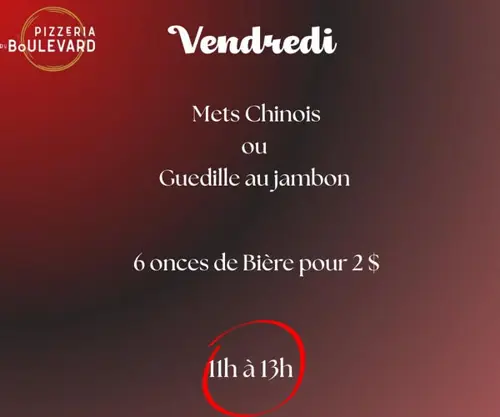 Image promotion Pizzeria Du Boulevard