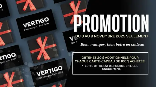 Image promotion Le 2e - Restaurant Vertigo Boisbriand
