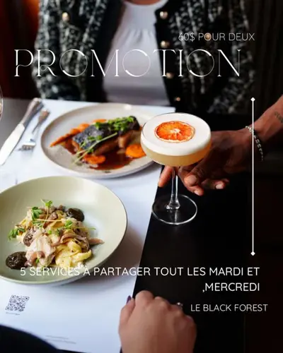 Image promotion Le Black Forest-cuisine urbaine Terrebonne