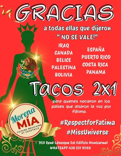 Image promotion Morena Mía Mtl