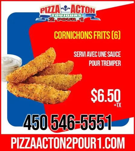Image promotion Pizza Acton 2 pour 1 Inc