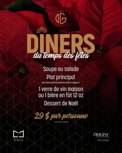 Image promotion Restaurant Table G