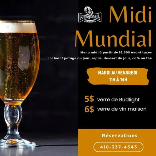 Image promotion Restaurant-Bar le Mundial Saint-Raymond