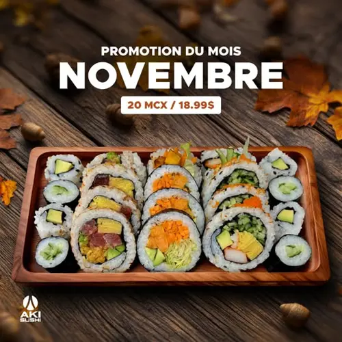 Image promotion Aki Sushi St-Hubert