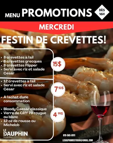 Image promotion Resto Bar Le Dauphin - Sherbrooke