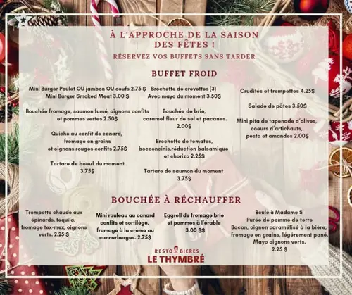 Image promotion Resto-Bières Le Thymbré